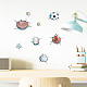 GORGECRAFT 1 Set 2 Sheets 3D Sport Balls Wall Decals Break Through The Wall Removable Vinyl DIY Wall Stickers Sports Peel and Stick Football Rugby Wall Decor for Classroom Playroom Bedroom (26×70cm) AJEW-WH0304-62-7