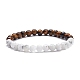 Ensemble de bracelets extensibles en perles de pierre naturelle mélangées rondes BJEW-JB07293-7