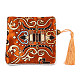Sacchetto regalo sacchetto di gioielli con cerniera nappa broccato cinese ABAG-F005-04-3