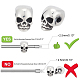 UNICRAFTALE 10Pcs Skull Beads 304 Stainless Steel Spacer Beads Antique Silver Skull Head Loose Beads 2.5mm Hole Skull European Beads Metal Beads for Jewelry Making DIY Bracelet Necklace STAS-UN0043-85-5