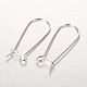 Sterling Silver Hoop Earring Findings Kidney Ear Wires X-H608-1