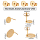 Unicraftale 40Pcs 10 Style Flat Round Stud Earring Findings STAS-UN0024-24-6