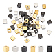 Unicraftale environ 60 pièce de perles cubiques de 3 couleurs en acier inoxydable STAS-UN0048-78-1