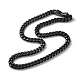 Ion Plating(IP) 304 Stainless Steel Cuban Link Chain Necklaces NJEW-P288-07AS-1