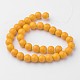 Opaque Solid Color Glass Beads Strands GLAA-D080-8mm-13-2