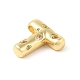Кулон из латуни с прозрачным кубическим цирконием KK-Z046-01G-T-2