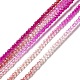 Transparent Gradient Color Glass Beads Strands GLAA-H021-01A-10-2