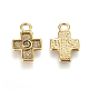 Stile tibetano impostazioni ciondoli a croce greca smaltati X-GLF1140Y-2