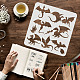 FINGERINSPIRE Dragons Stencil 30x30cm Plastic Dragon Drawing Painting Stencils Reusable Flying Dragons Stencils Dragons with Wings Stencil for Painting on Wood DIY-WH0172-643-3