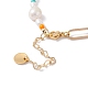 Bracelet de perles de coquillage naturel de tournesol BJEW-TA00027-4