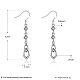 Brass Cubic Zirconia Dangle Earrings EJEW-BB16610-P-3
