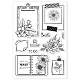 CRASPIRE Silicone Clear Stamps Vintage Flower Frame Sunflower Clear Stamps Scrapbooking Rubber Stamps for Card Making Decoration DIY Scrapbooking Embossing Album Decor Craft DIY-WH0167-56-1082-8