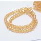 Electroplate Glass Beads Strands GLAA-P312-07-6x8mm-06-2