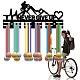 CREATCABIN Medal Holder Hanger Medals Display Rack Black Acrylic Medal Shelf Hanger Organizer Medal Stand Frame with Hooks Wall Mounted Hanging for Cycling Medalist 11.4 x 5Inch-Never Give Up AJEW-WH0296-057-7