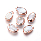 Perlas naturales abalorios de agua dulce cultivadas PEAR-F011-13RG-1