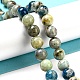 Azurite bleue naturelle en brins de perles de calcite G-NH0003-F01-02-2