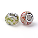 Mixed Color Handmade Rondelle Lampwork Gold Sand Large Hole European Beads X-PDL018J-2