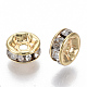 Brass Micro Pave Cubic Zirconia Spacer Beads KK-S348-479-NF-2