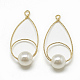 Colgantes de perlas de imitación de plástico abs KK-T032-084G-1