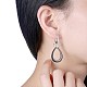 Trendy Sterling Silver Hoop Earrings EJEW-BB29994-A-2