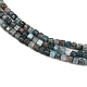 Нити натуральных бус из синего апатита G-RM2025-D47-3x3mm-4