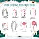 Nbeads 28 個 8 スタイルのプラスチックペンダント装飾  クリスマスツリーのハンギングオーナメントに  キャンディケイン＆ロリポップ  混合模様  160x25mm  穴：1.8mm KY-NB0001-64-2
