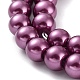 Brins de perles rondes en verre teinté écologique HY-A002-6mm-RB029-3