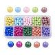 10 couleurs de perles de verre peintes DGLA-JP0001-13-6mm-1