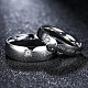 Valentine's Day Gifts Engraved Titanium Steel Couple Rings For Women RJEW-BB16383-6P-4