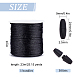 SUNNYCLUE 30Sets Black 23M Rattail Satin Cord Nylon Silky Lanyard Cords with Clasp Plastic Breakaway Safety Clasps Bulkle for Necklaces Bracelets Keychains Lanyards jewellery Making DIY Crafts LW-SC0001-02A-2