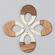 Colgantes de resina opaca y madera de nogal RESI-S389-014A-C04-1
