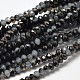 Faceted Rondelle Half Black Plated Imitation Jade Electroplate Glass Beads Strands EGLA-J134-3x2mm-HP11-1