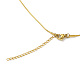 Bunte Lariat-Halskette mit natürlichem Muschel-Schmetterling und Kristall-Strass-Anhänger NJEW-M199-04G-4