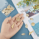 SUPERFINDINGS 24Pcs 6 Styles Brass Stamping Blank Tag Charms Real 24K Gold Plated Fan Leaf Metal Stamps Tags Triangle Teardrop Blanks Pendants for Jewelry DIY Craft Making，Hole:1.2~1.6mm KK-FH0004-67-3