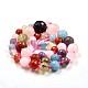 Natural & Synthetic Mixed Gemstone Round Graduated Beads Strands G-M111-11-1