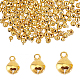 CHGCRAFT 240Pcs 3 Styles Brass Christmas Bell Charms KK-CA0002-57G-1