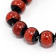 Handmade Gold Sand Lampwork Double Colour Round Beads Strands LAMP-L033-02-1