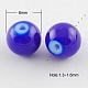 Painted Glass Round Bead Strands X-DGLA-S071-6mm-50-1