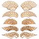 25 Paar 5 Holzcabochons im Stil&nbsp;WOOD-CJ0001-67-1