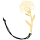 Blumen-Lesezeichen aus Messing mit Quaste OFST-WH0005-01-1