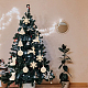 Wadonn 11 スタイル未完成木製クリスマスペンダント装飾  アルミベル付き  DIYクラフトクリスマス吊り飾り用  混合模様  74.5~93x57.5~92x2mm  100個/箱 HJEW-WR0001-06-6