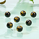 OLYCRAFT 47pcs 8mm Natural Black Agate Beads Strand Gemstone Round Loose Beads Energy Stone Beads for Jewelry Making G-OC0001-37B-8mm-7