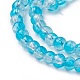 Chapelets de perles bicolores en verre craquelé GLAA-F098-03A-03-3