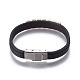 PU Leather Cord Bracelets BJEW-L648-01-4
