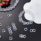 SUPERFINDINGS about 300pcs Acrylic Link Transparent Acrylic Linking Rings Square Quick Link Connectors for Eyeglass Chain Jewelry Making Curb Chains TACR-FH0001-11-2