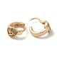 Brass Cubic Zirconia Hoop Earrings for Women EJEW-M238-05KCG-2
