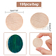 NBEADS 100 Pcs Unfinished Round Wooden Discs WOOD-WH0030-12-2