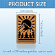 模造革衣料品ラベルタグ  山と太陽のある長方形  砂茶色  76.2x50x1.2mm  25個/セット AJEW-WH0509-001-2
