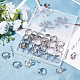 Beebeecraft 40 piezas ajustable 304 anillos de dedo de acero inoxidable componentes STAS-BBC0001-30-7