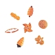 樹脂カボション  模造食品  パン  レッドオレンジ  18~26x7.5~17x5~8.5mm  40個/袋 CRES-CJ0001-15-5